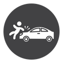 Car accident Black Filled icon