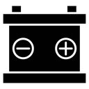 Car battery Black Filled icon