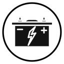 Car battery Black Filled icon