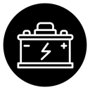 Car Battery Lightning Bolt icon