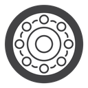 Car bearing Black Filled icon