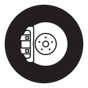 Car brake pad icon