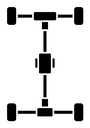 Car Chassis Top View Black Filled icon