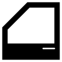 Car door Black Filled icon