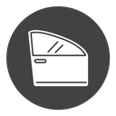 Car door Black Filled icon