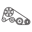 Car fan belt icon