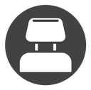 Car headrest icon
