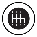 Car manual shift lever icon