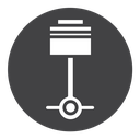 Car Piston Black Filled icon