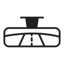 Car rear view mirror icon