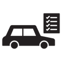 Car repair check list icon