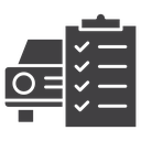 Car repair check list icon