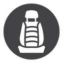 Car seat Black Filled icon