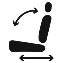 Car seat adjustment icon