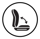 Car seat adjustment icon