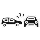 Car side crash icon