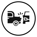Car side crash Black Filled icon