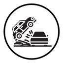 Car side crash icon