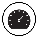 Car speedometer icon