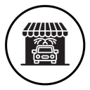 Car wash shop icon