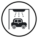 Car wash shop icon