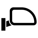Car wing mirror icon