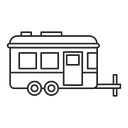 Caravan trailer icon