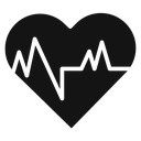 Cardiogram Black Filled icon