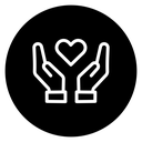 Caring Hands Heart icon
