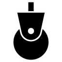 Cart trolley wheel icon