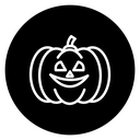 Carved Pumpkin Black Filled icon