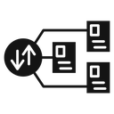 Case priority Black Filled icon