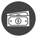 Cash Black Filled icon