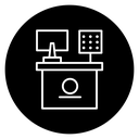 Cashier table icon