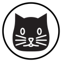 Cat Black Filled icon