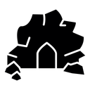 Cave Black Filled icon