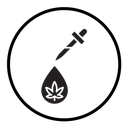 CBD oil drop icon