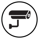CCTV camera Black Filled icon