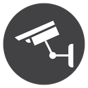 CCTV Wall Camera Black Filled icon