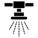 Ceiling Sprinkler Head Black Filled icon