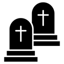 Cemetery Black Filled icon