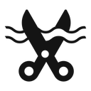 Ceremony Scissors cutting ribbon icon