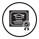 Certification diploma icon