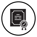 Certification diploma icon