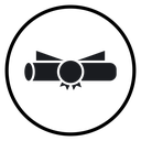 Certification diploma icon