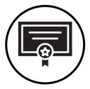Certification diploma icon