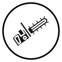 Chainsaw Black Filled icon