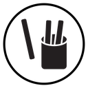Chalk Black Filled icon