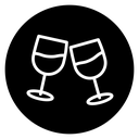 Champagne glasses icon