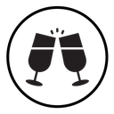 Champagne toast icon